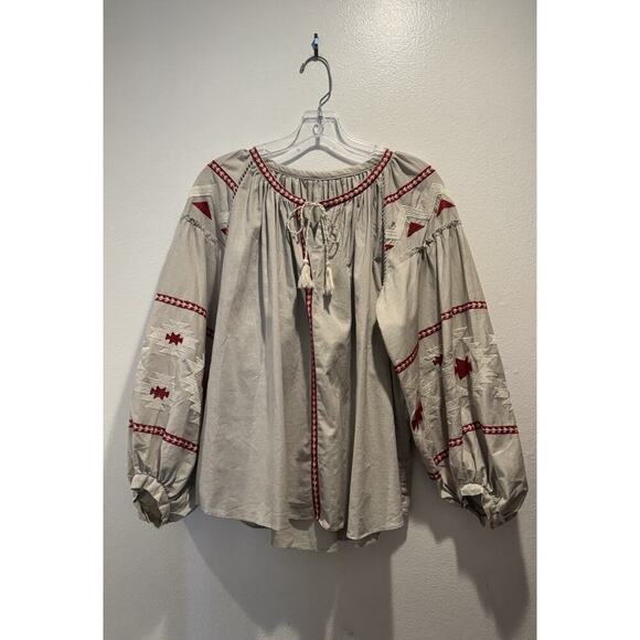 Journal Standard Size F Embroidered Blouse Bohemian Vacation Festival Boho - Picture 2 of 8